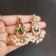 Handmade Brass Metal Jewellery Green Pearl Necklace Set